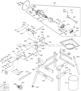 Part Location Diagram of 491437-00 DeWALT Dust Chute